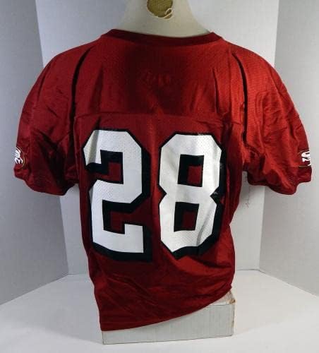 2002 година во Сан Франциско 49ерс 28 Игра издадена Jerseyерси на црвена пракса 949 - Непотпишана игра во НФЛ користени дресови