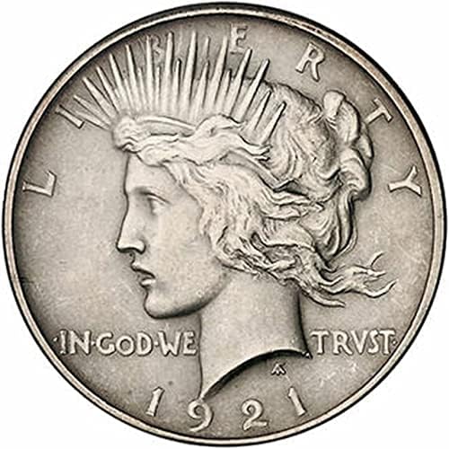 Ретки Соединетите држави САД 1921 година, мировна долар реплика реплика сребрена боја долар монета. Откријте сега!