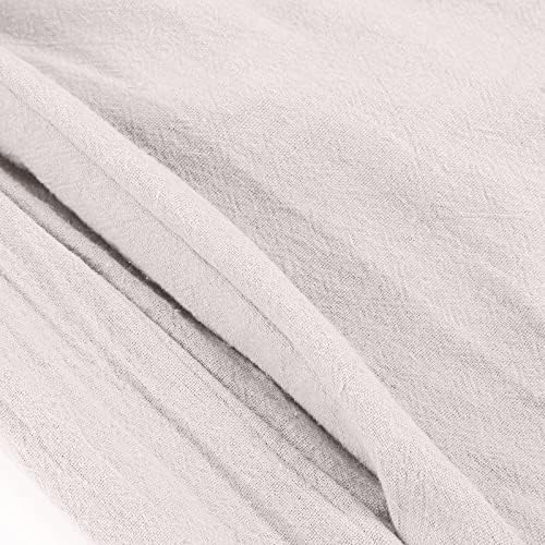 Meymia omeенски памучни постелнина панталони со висок пораст удобна мапа печатена пантолона пушка од лабава лабава вклопена исечена панталони