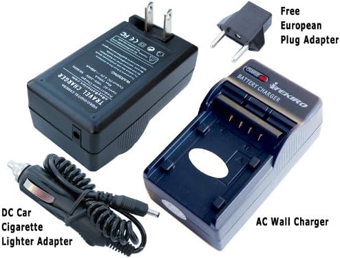 Itekiro AC Wall DC Car Battery Chit Chit For Olympus MJU 840, MJU 850SW, SP-700, Stylus 1200, Stylus 550WP + Itekiro 10-во-1 USB