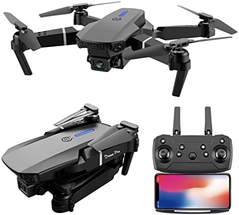 Drone Moresec со 1080p HD двојни фотоапарати, FPV Drone Camerable Distable RC Drone Toys Подароци за момчиња девојчиња со надморска височина