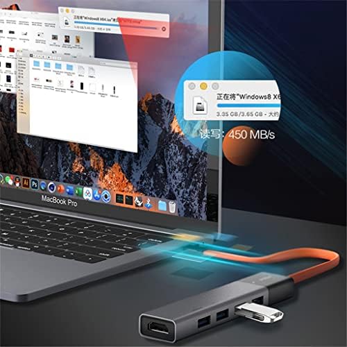 WYFDP Лаптоп Адаптер USB Центар Сплитер 3.0 Ultfunction 5in1 Голема Брзина Експанзија Пристаниште Преносни ЦЕНТАР USB ЗА Канцеларија