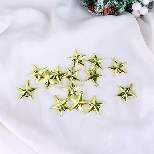 Мини 3д Златни Ѕвезди Божиќ: 100 парчиња Божиќна Ѕвезда На Пентаграм 2см Мали Ѕвезди Шарми САМ Златна Ѕвезда За Занаети Декорација На Празнични