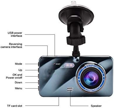 LSCC 4 инчен Автомобил DVR Заден Поглед Камера Автомобил Возење Рекордер 1080p FHD Цртичка Камера 170° Широк Ангел Ноќно Гледање Г-Сензор Цртичка Камера