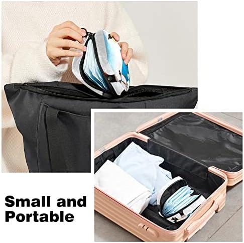 Период торба, санитарна торба за складирање на салфетка, торбичка за периоди, торба за шминка за патувања, морски пингвини животни Пејзаж