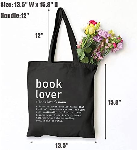 Tsiiuo женски lубител на книги именка именка платно торба смешна читателка Библиотека за подароци за еднократно шопинг платно торба