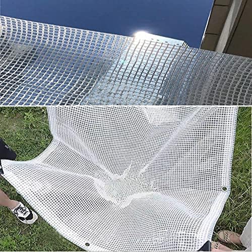 Покривање на растенијата Zwysl Transparents tarpaulin водоотпорен PE PE пластичен тарп со очни капаци на цвеќиња од цвеќиња од 170g/m²
