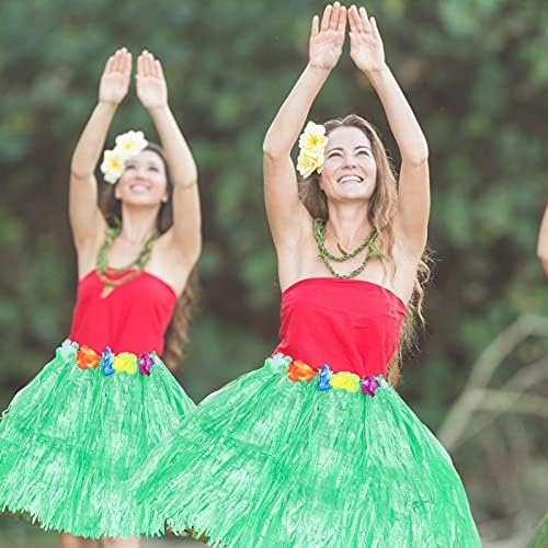 Амосфун Хавајски Партиски Здолништа Пластични Хаваи Тема Костим Облечи Реквизити Партиски Материјали