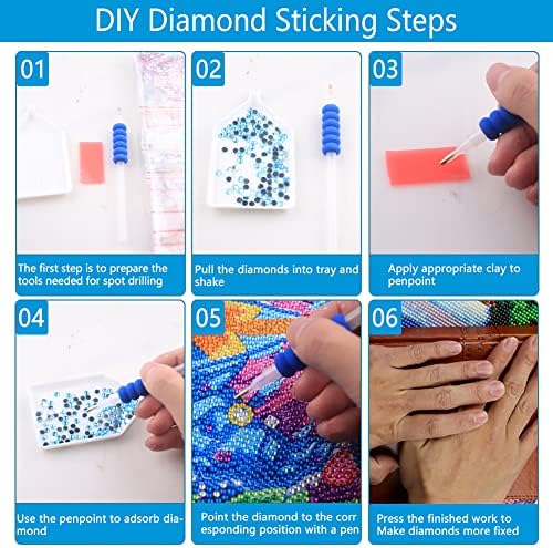 Комплети за сликање на дијаманти за дијаманти за возрасни и деца DIY 5D Арт Делумна вежба Дијамант Сликарство, специјална форма занаети за домашни