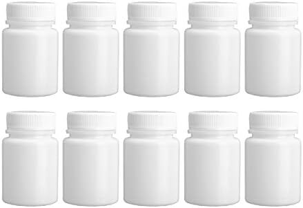 Залдита 10 парчиња Пластична Медицина Хемиски Шишиња Капсула Со Цврст Прав Држач За Таблети Држач За Таблети За Шминка Примерок За Складирање