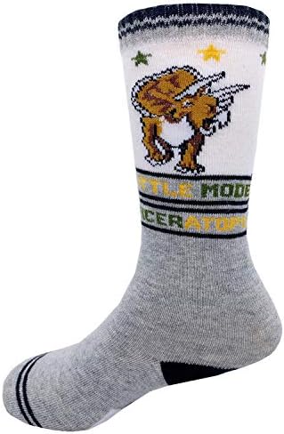 Czofnjesi Boys Knee High Tube чорапи Диносаурус удобно памучни чорапи чорапи 8 пакети со пар парчиња