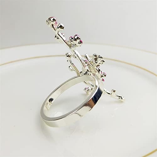 XJJZS 6-пакувања со салфетки прстени за салфетка, салфетки прстени свадба банкет табела за хотелска маса декорација на салфетка прстен забава