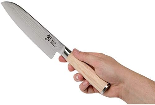 Shun Classic Blonde 7 ”Santoku Niff, Blonde Pakkawood Handy, Full Tang VG-Max Blade