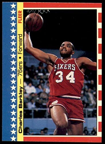 1987-88 Флеер налепници 6 Чарлс Баркли Филаделфија 76ерс НБА кошаркарска налепница за тргување со картички