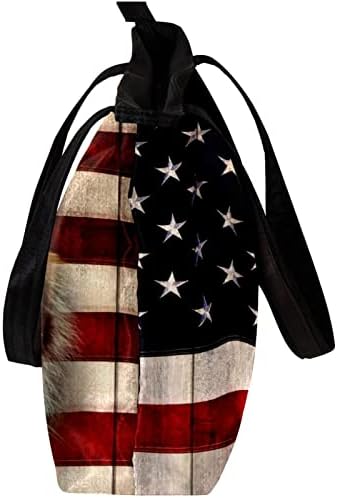 Геротекр тота торба, торба за тота за жени, торба за торбичка, естетска торба за тота, женски торбички чанти, тигар глава американско знаме