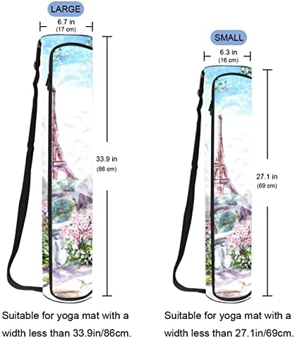 Париз Ајфелова кула јога мат носач торба со рамо од каишот јога мат торба торба торба плажа торба