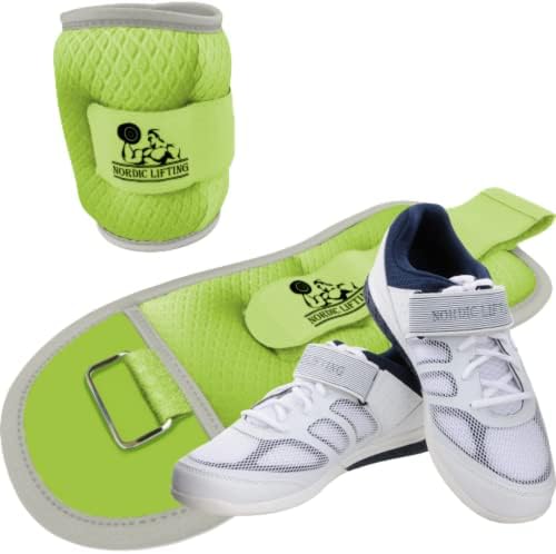 Тегови на зглобот на глуждот 3lb - зелен пакет со чевли Венџа големина 8 - бела