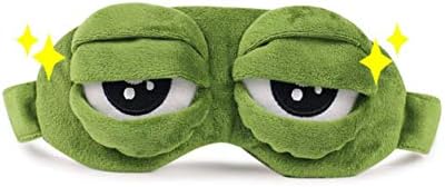 Профектлен смешна креативна пепе жаба тажна жаба 3Д маска за очи за спиење