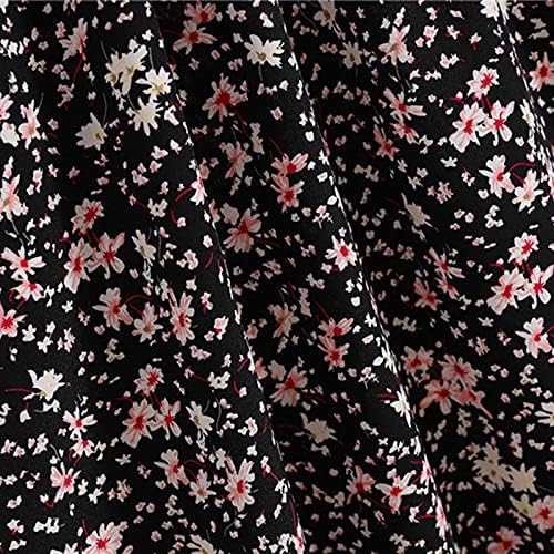 Мода цвет половина должина Миди здолништа за жени нови колкови завиткани женски цветни здолништа со цвеќиња од а-линија за жени