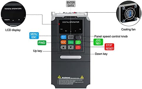 ATO 5hp 3.7 kW 19.2 VFD, 220v Еднофазен ДО Трифазен VFD Променлива Фреквенција Диск, Една Фаза 220v Влез на 3 Фаза 220V/240v Излез