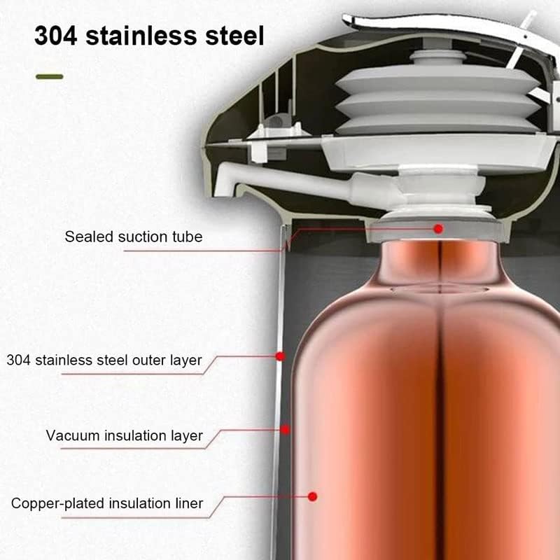 Dloett 3L не'рѓосувачки челик изолирана вакуум со шише со вода, двојно слој 24 часа чувајте ја топла колба за ладна вода