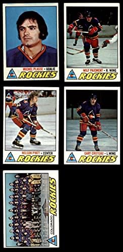 1977-78 Топс Колорадо Рокис во близина на екипата сет Колорадо Рокис-хокеј VG/EX+ Rockies-хокеј