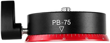 Подвижен PB-75 легура панорамски статив глава со ниво на меур за SLR фотоапарати Фотографја Фотографија додатоци