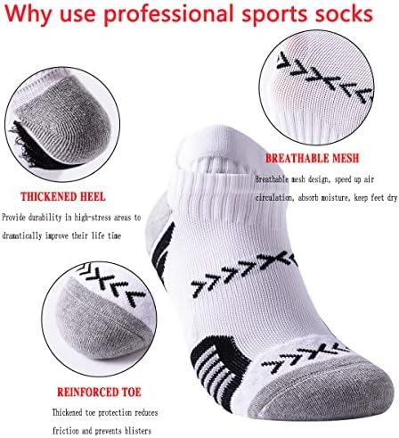 ИХМТ Глуждот Атлетски Трчање Чорапи Ниско Намалување На Спортски Јазичиња Чорапи За Мажи И Жени 6 Пакет