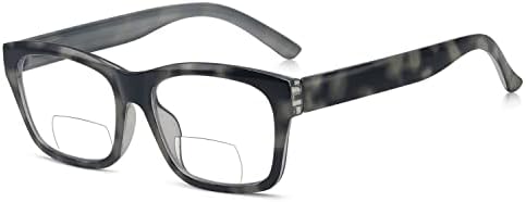 Поликарбонат на очите поликарбонат големи леќи за леќи Бифокални очила читатели мажи сиви +2.0