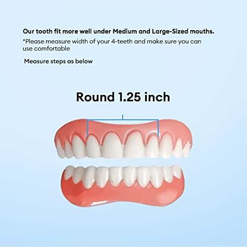 Лажни заби, 2 парчиња заби за заби за жени и мажи, стоматолошки фурнири за привремена реставрација на забите, природа и удобно,
