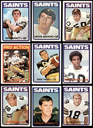 1972 Topps New Orleans Saints Team го постави Newу Орлеанс светци VG+ светци