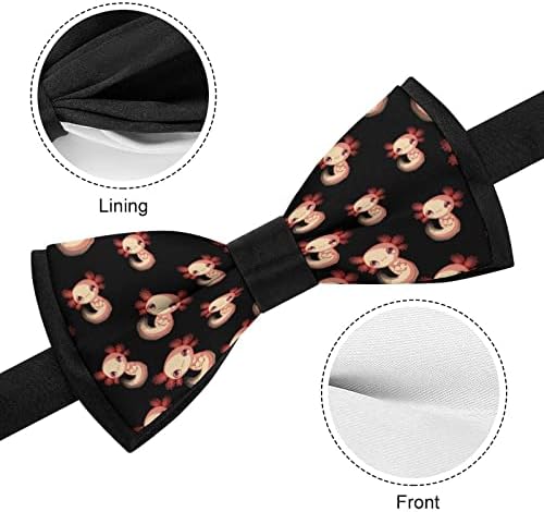 ПЛЕВЕЛКЕЈАТ Симпатична Аксолотл Смешни Вратоврски Претходно Врзани Свечени Машнички Прилагодливи Машнички Печатени За Мажи