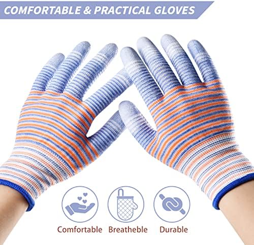 Градинарски ракавици за градинарски производи за жени - Градинарски нараквици 12 пара, гумени ракави за дишење, нараквици за