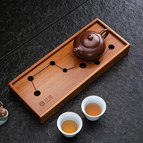 Jikugo Седум starsвезди бамбус сад за чај - чај послужавник Гонгфу, кинески чај сет, бамбус јапонски/кинески чај од чај од Гонгфу, сервирање