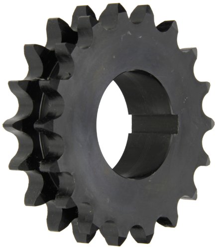 Tsubaki D80Q18 Sprocket на ролери, двојно влакно, дизајн на сплит, потребно е Q за заби, 18 заби, 80 ANSI No., 1 терен