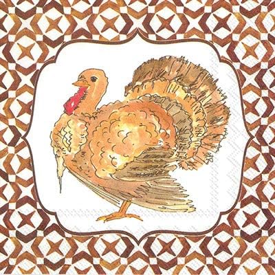 Денот на благодарноста на хартиени плочи и салфетки - Турција Тема Големи тешки таблички на благодарноста и салфетки - 72 вкупно парчиња!