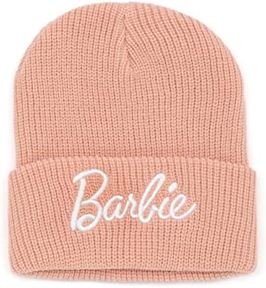 Barbie Beanie жени возрасни розова плетена зимска капа со една големина