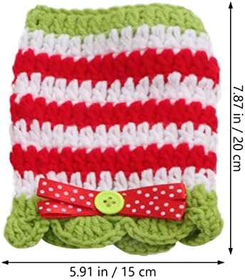 Галпада новороденче реквизити 2 парчиња бебе Божиќна опашка капа за бебиња Божиќ елф капа со панталони за новороденче за Божиќна забава
