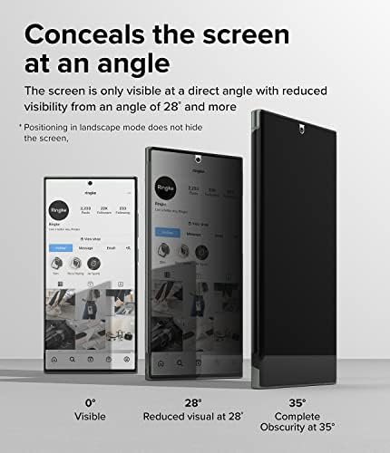 Приватност на рингке Двојно Лесно Крило [Анти-шпион] Компатибилен Со Samsung Galaxy S23 Заштитник НА Екранот ЗА Приватност 5G, Својства За Само-Лекување