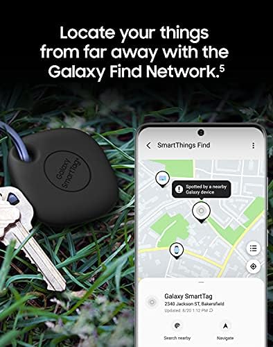 SAMSUNG Galaxy SmartTag+ Плус Bluetooth Smart Home Додаток Тракер И Прилог Локатор За Изгубени Клучеви, Торба, Паричник, Багаж,