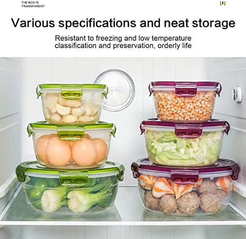 Долинво Пластични Контејнери За Складирање Храна Поставете 3 Контејнери За Храна Со Капаци Херметички за Замрзнувач Отпорен На Истекување