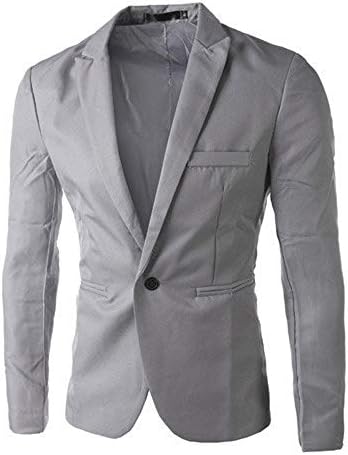 Јакни за машки машки обични тенок, се вклопуваат со едно копче, палто јакна на врвови модни јакни