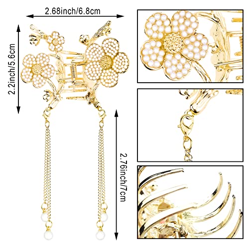 2 СПАКУВАЈТЕ Метални Клипови За Коса За Цвеќе Стегач За Коса Што Не Се Лизга Ноктот За Коса Додатоци За Коса За Жени Девојки За Потенки