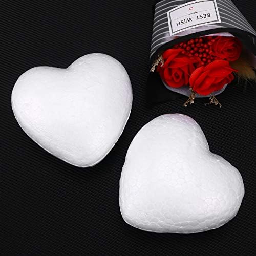 СТУБОК Свадба декор 3 парчиња занаетчиски срца срца полистирен во форма на срце во форма на моделирање топки за DIY занаетчиски цвеќиња кои организираат