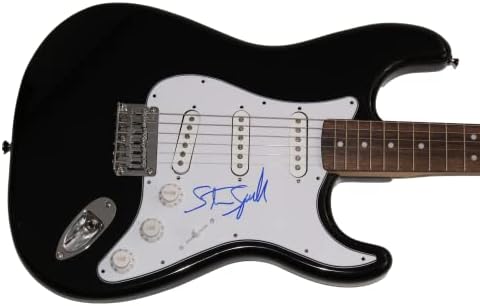 Стивен Спилберг потпиша автограм со целосна големина Црна Фендер Стратокастер Електрична гитара w/ Jamesејмс Спенс Писмо за автентичност