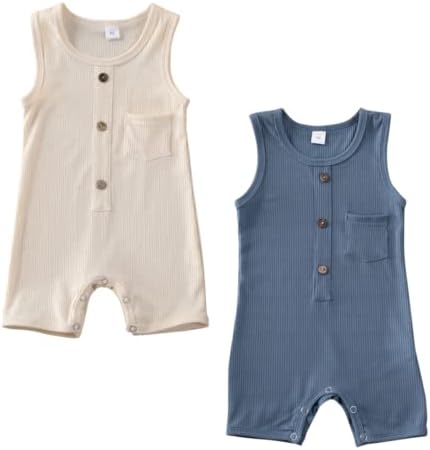 Иддолака 2 пакува новороденче лето бебе момче ромпер каросерија за комбинезон плеј -облека со една облека облека облека