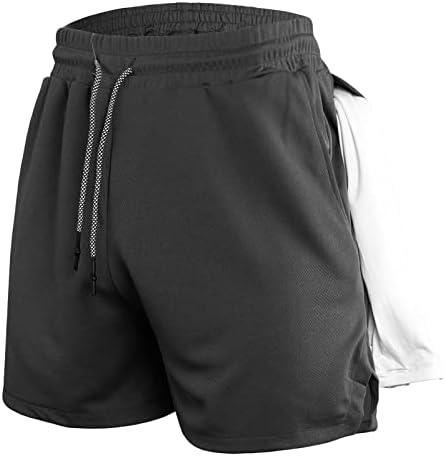Manеке-ДГ машки јога салата за вежбање шорцеви за дишење лесни атлетски кратки панталони кои трчаат спортски кратки панталони