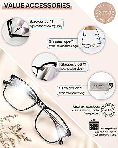 Мари Азуро машки лесни чаши за читање на очила за читање 1.0 1,25 1,5 1,75 2.0 2.25 2.5 2.75 3.0 3.5 4.0 5.0 6.0