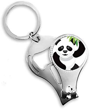 Кинески панда бамбус Традиционална уметничка шема за уметност Nail Nipper прстен клуч за шишиња со шишиња со шише Клипер