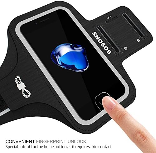 Sosons iPhone 8 Plus/iPhone 7 Plus Armband, Спортски салата за спортска салата отпорна на вода за iPhone 8/7/6s/6 Plus.fingerprint Touch